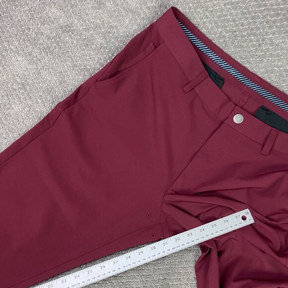 NWOT Bonobos Highland Tour Golf Pants Mens 35 x 32 Fit 36 x 31 Straight Burgundy - Picture 15 of 16